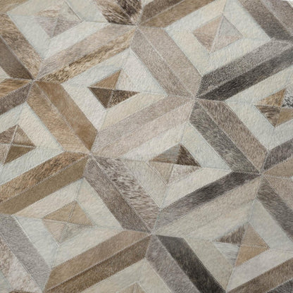 50" X 70" Gray And Brown Geometric Microfiber Plush Throw Blanket