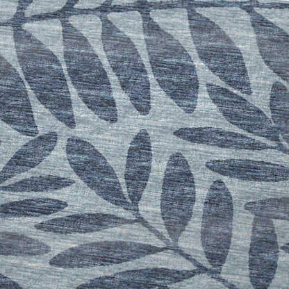 50" X 70" Blue And Sky Blue Floral Polyester Woven Plush Throw Blanket