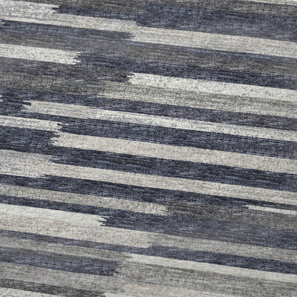 50" X 70" Gray And Charcoal Abstract Polyester Woven Plush Throw Blanket