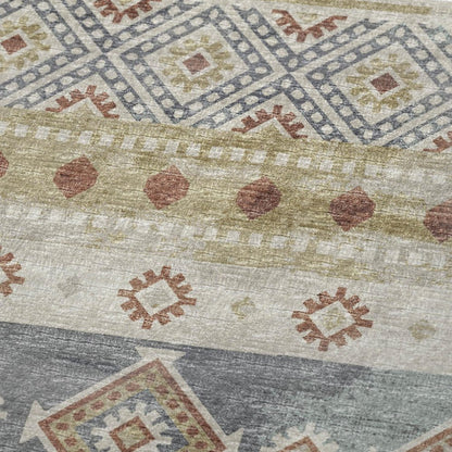 50" X 70" Desert Sand Rust And Ivory Geometric Polyester Woven Plush Throw Blanket