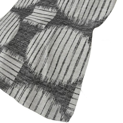 50" X 70" Gray And Ivory Geometric Polyester Woven Plush Throw Blanket