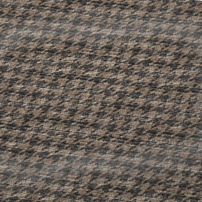 50" X 70" Chocolate And Brown Houndstooth Polyester Woven Plush Throw Blanket
