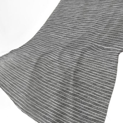 50" X 70" Gray And Light Gray Striped Polyester Woven Plush Throw Blanket