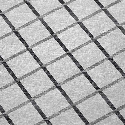 50" X 70" Gray And Ivory Geometric Microfiber Plush Throw Blanket