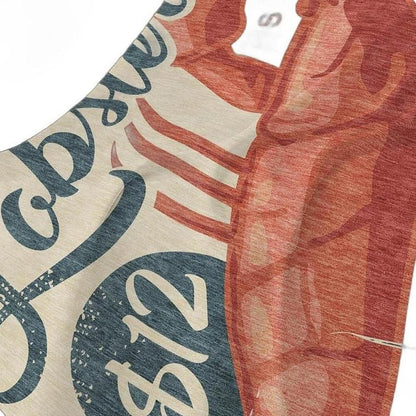 50" X 70" Beige Blue And Red Lobster Plush Throw Blanket