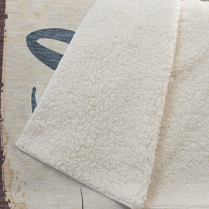 50" X 70" Beige Blue And Red Lobster Plush Throw Blanket