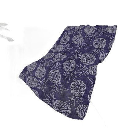 50" X 70" Blue And Ivory Geometric Polyester Woven Plush Throw Blanket