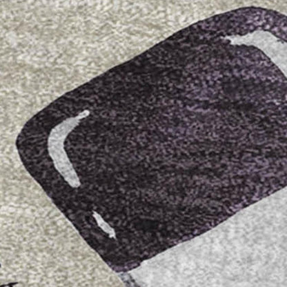 50" X 70" Ivory Purple And Green Wine Tasting Microfiber Plush Throw Blanket