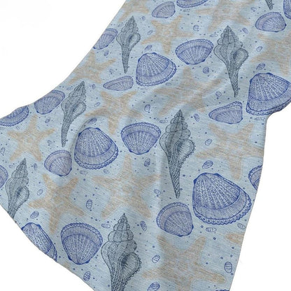 50" X 70" Blue Ivory And Beige Animal Print Polyester Woven Plush Throw Blanket