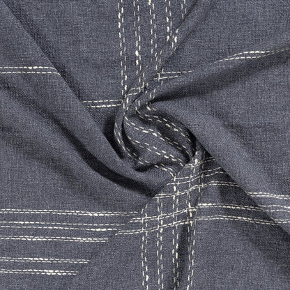 50" X 60" Blue And Ivory Plaid Cotton Blend Woven Throw Blanket