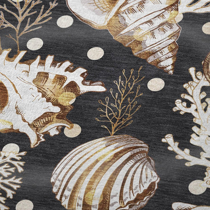 50" X 70" Midnight Brown And Ivory Animal Print Polyester Woven Plush Throw Blanket
