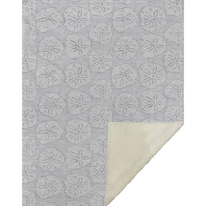 50" X 70" Gray And Ivory Animal Print Microfiber Plush Throw Blanket