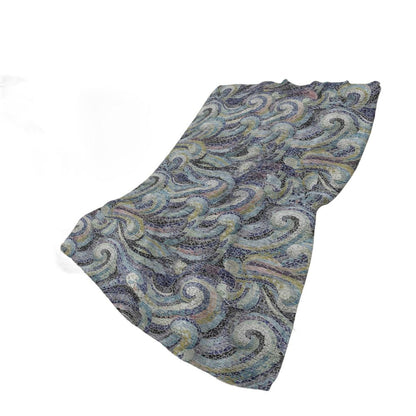 50" X 70" Steel Blue Light Pink And Beige Abstract Polyester Woven Plush Throw Blanket
