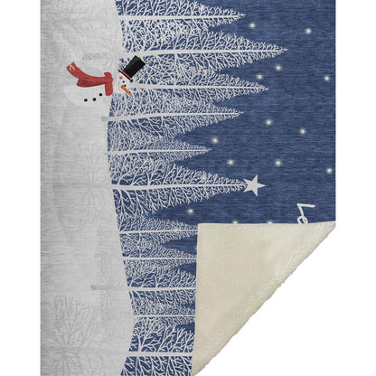 50" X 70" Blue Ivory And Red Geometric Microfiber Plush Throw Blanket