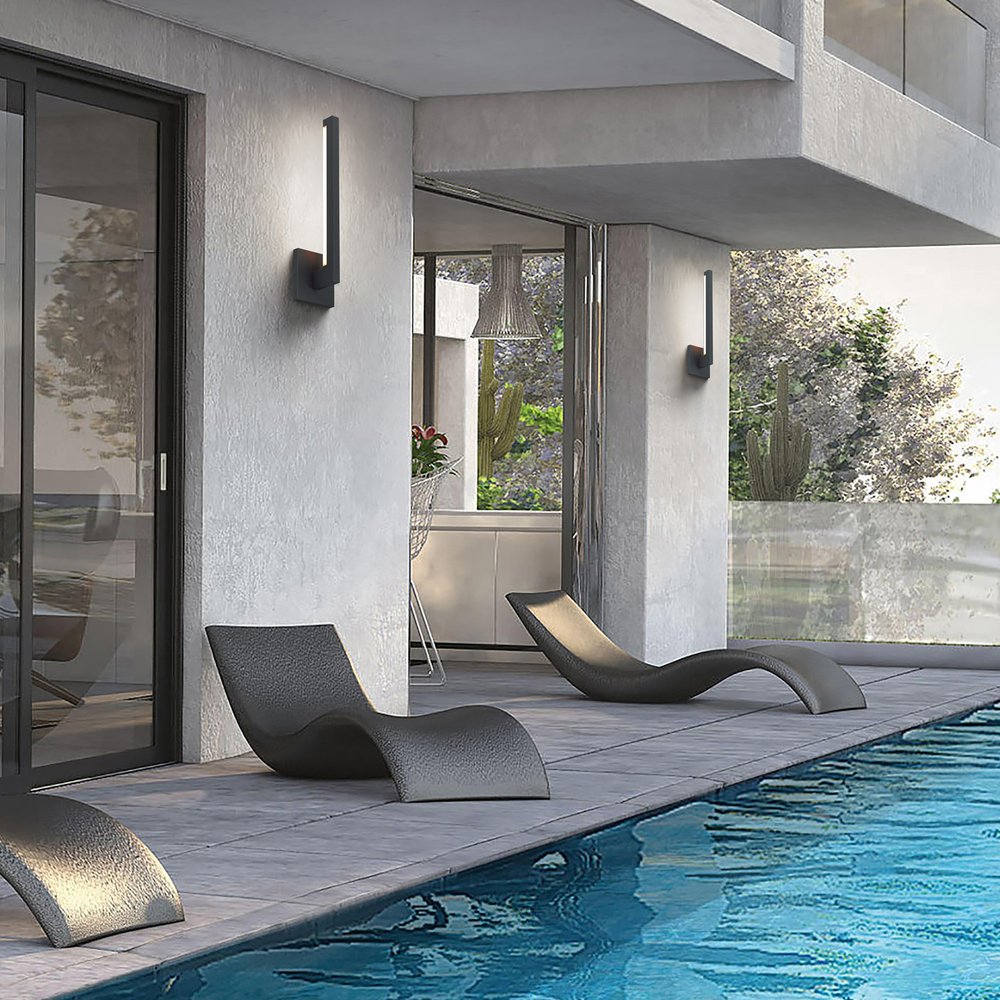 Black LED Dimmable Outdoor Hanging Light