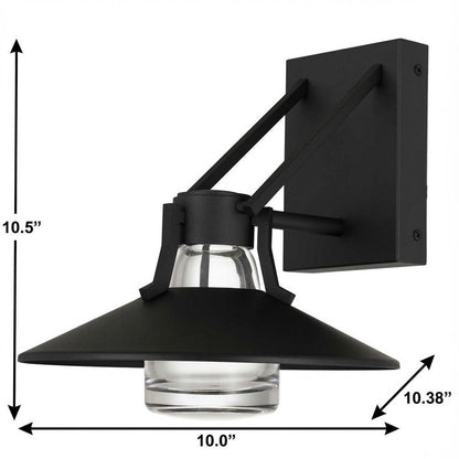 Black Transparent LED Dimmable Outdoor Hanging Light