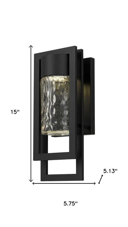 Black Seeded LED Dimmable Outdoor Hanging Light