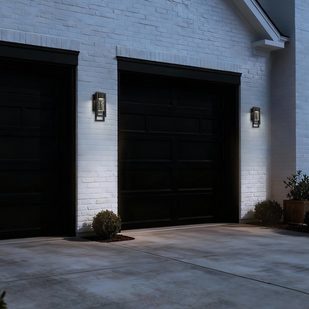 Black Seeded LED Dimmable Outdoor Hanging Light