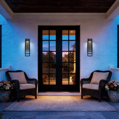 Black Seeded LED Dimmable Outdoor Hanging Light