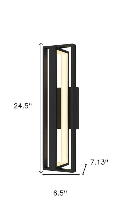 Black LED Dimmable Outdoor Hanging Light