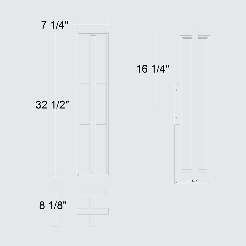 Black LED Dimmable Outdoor Hanging Light