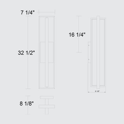 Black LED Dimmable Outdoor Hanging Light