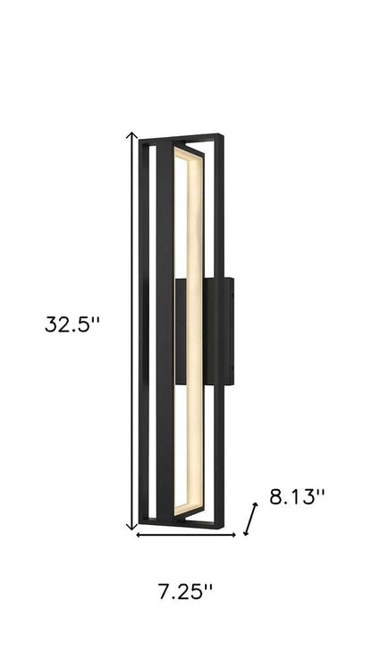 Black LED Dimmable Outdoor Hanging Light