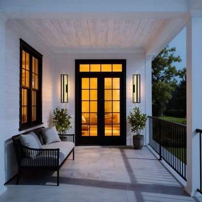 Black LED Dimmable Outdoor Hanging Light