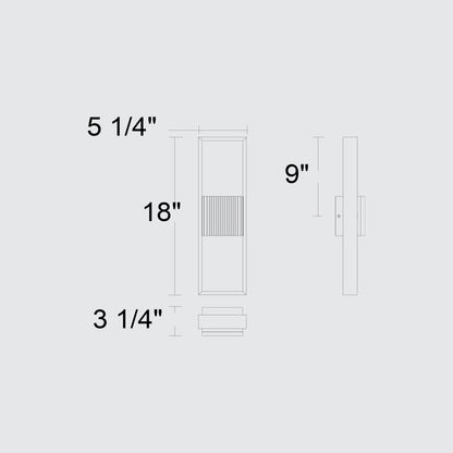 Black LED Dimmable Outdoor Hanging Light