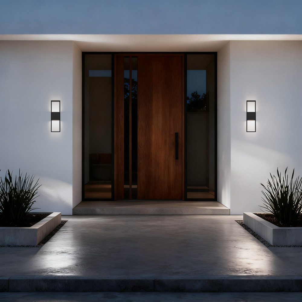 Black LED Dimmable Outdoor Hanging Light