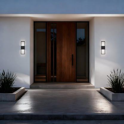 Black LED Dimmable Outdoor Hanging Light