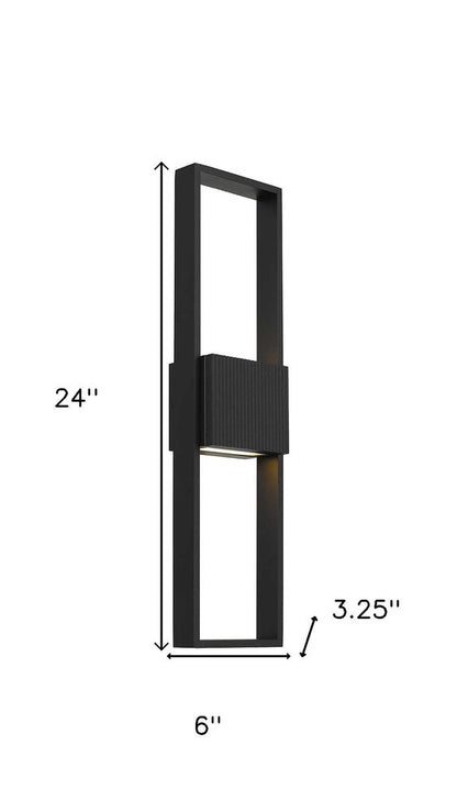 Black LED Dimmable Outdoor Hanging Light