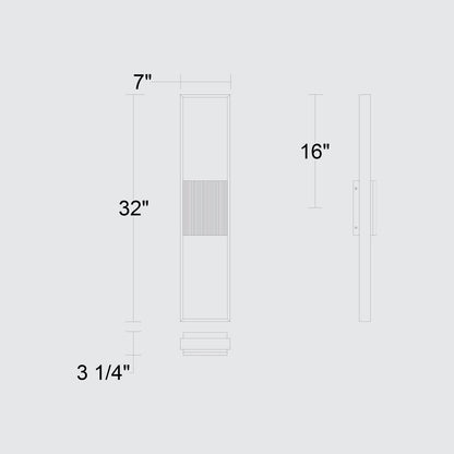 Black LED Dimmable Outdoor Hanging Light