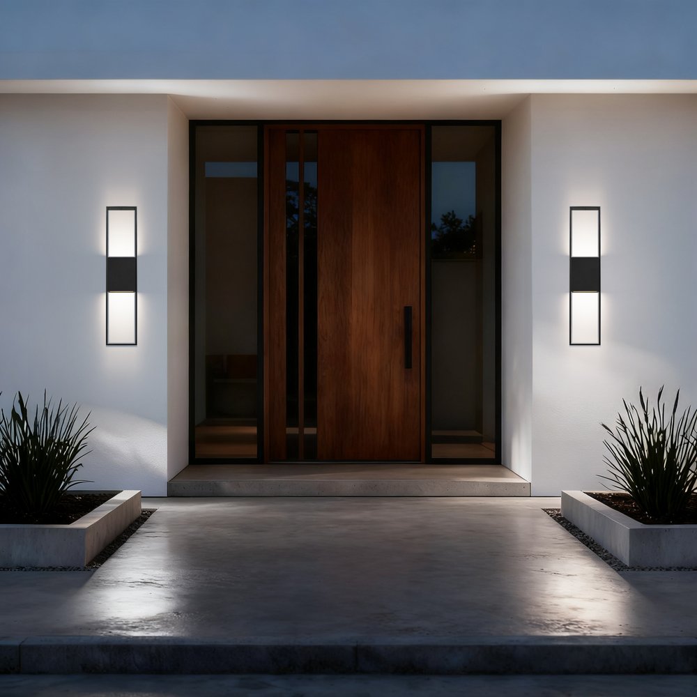 Black LED Dimmable Outdoor Hanging Light