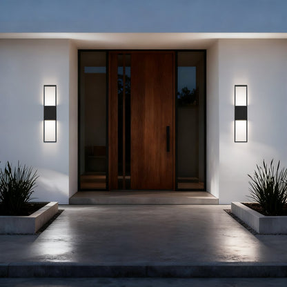 Black LED Dimmable Outdoor Hanging Light