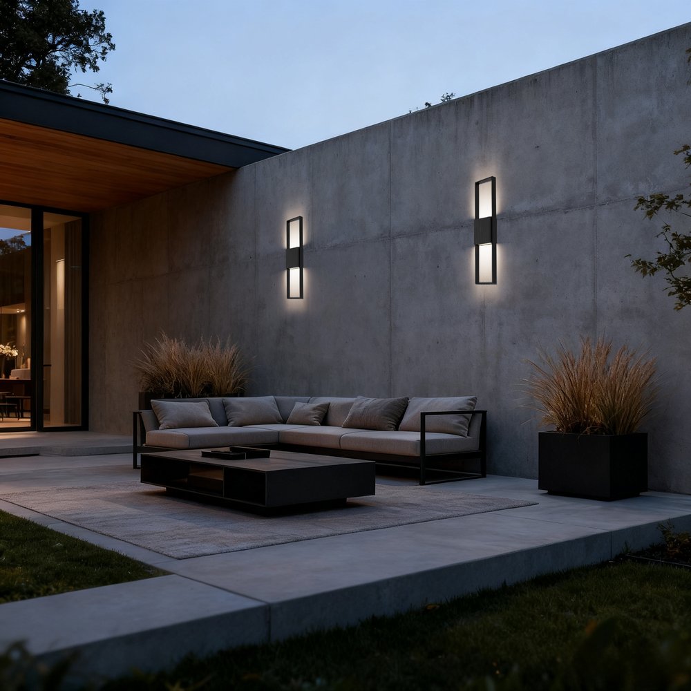 Black LED Dimmable Outdoor Hanging Light