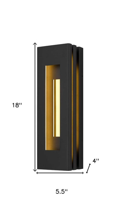 Black LED Dimmable Outdoor Hanging Light
