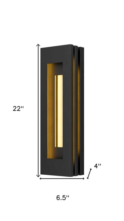 Black LED Dimmable Outdoor Hanging Light