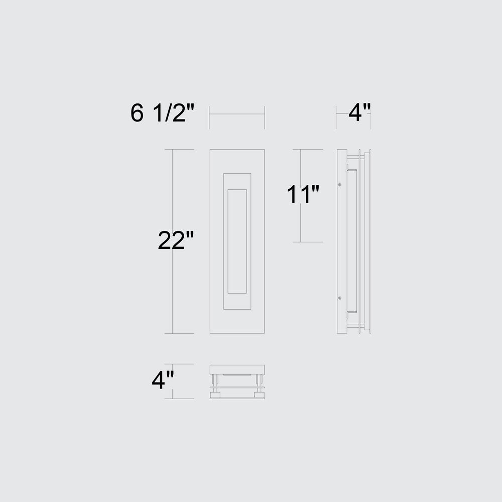 Black LED Dimmable Outdoor Hanging Light