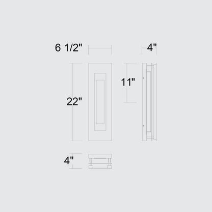 Black LED Dimmable Outdoor Hanging Light