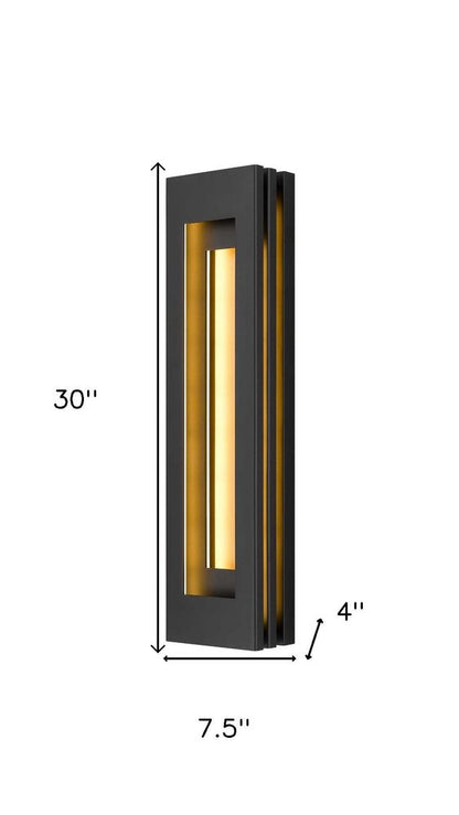 Black LED Dimmable Outdoor Hanging Light