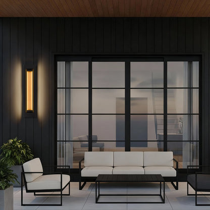 Black LED Dimmable Outdoor Hanging Light