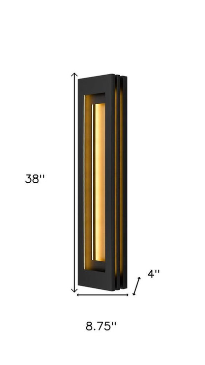 Black LED Dimmable Outdoor Hanging Light