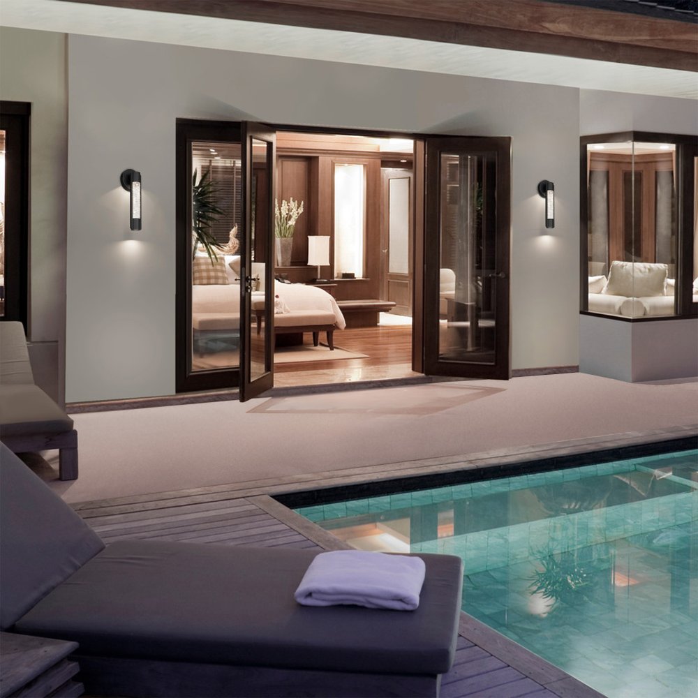 Black Water LED Dimmable Outdoor Hanging Light