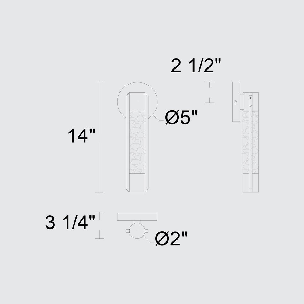 Black Water LED Dimmable Outdoor Hanging Light