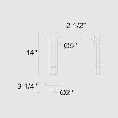 Black Water LED Dimmable Outdoor Hanging Light