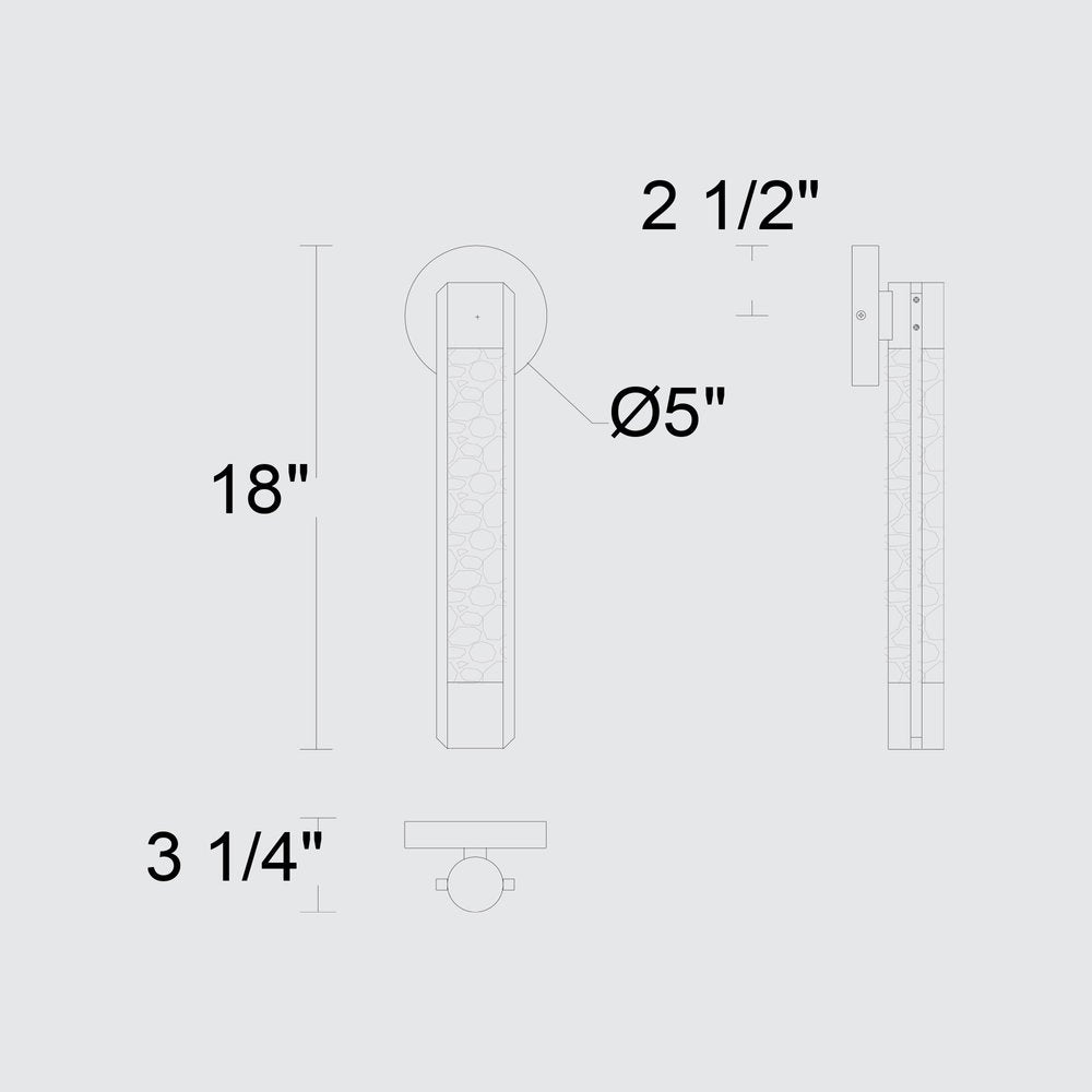 Black Water LED Dimmable Outdoor Hanging Light