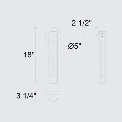 Black Water LED Dimmable Outdoor Hanging Light