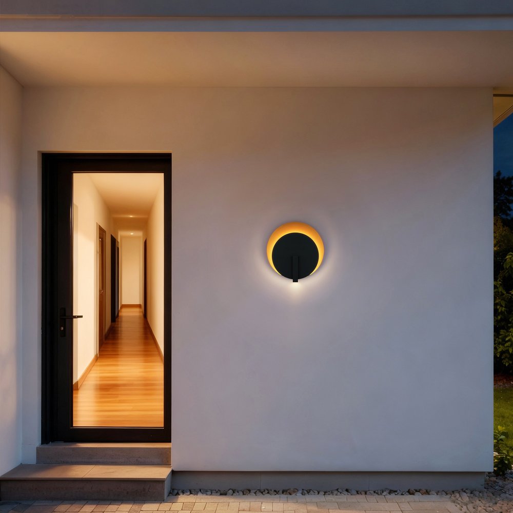 Black LED Dimmable Outdoor Hanging Light