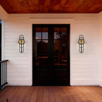 Black LED Dimmable Outdoor Hanging Light